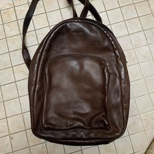 Roots leather backpack